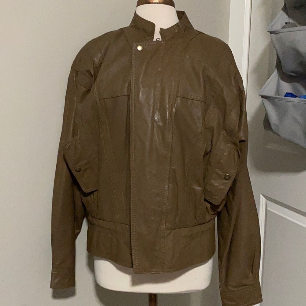 vtg M Julian leather riding jacket size 40 brown GUC
